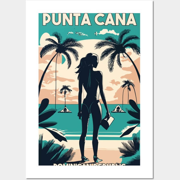 A Vintage Travel Art of Punta Cana - Dominican Republic Wall Art by goodoldvintage